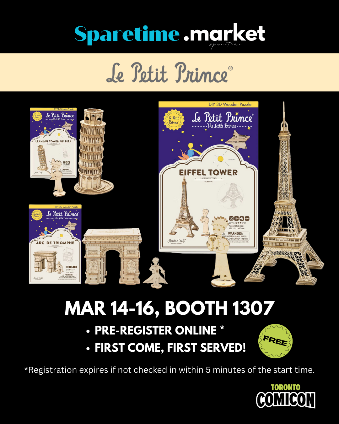 The Little prince wooden puzzle Free build (Comicon Toronto 2025)