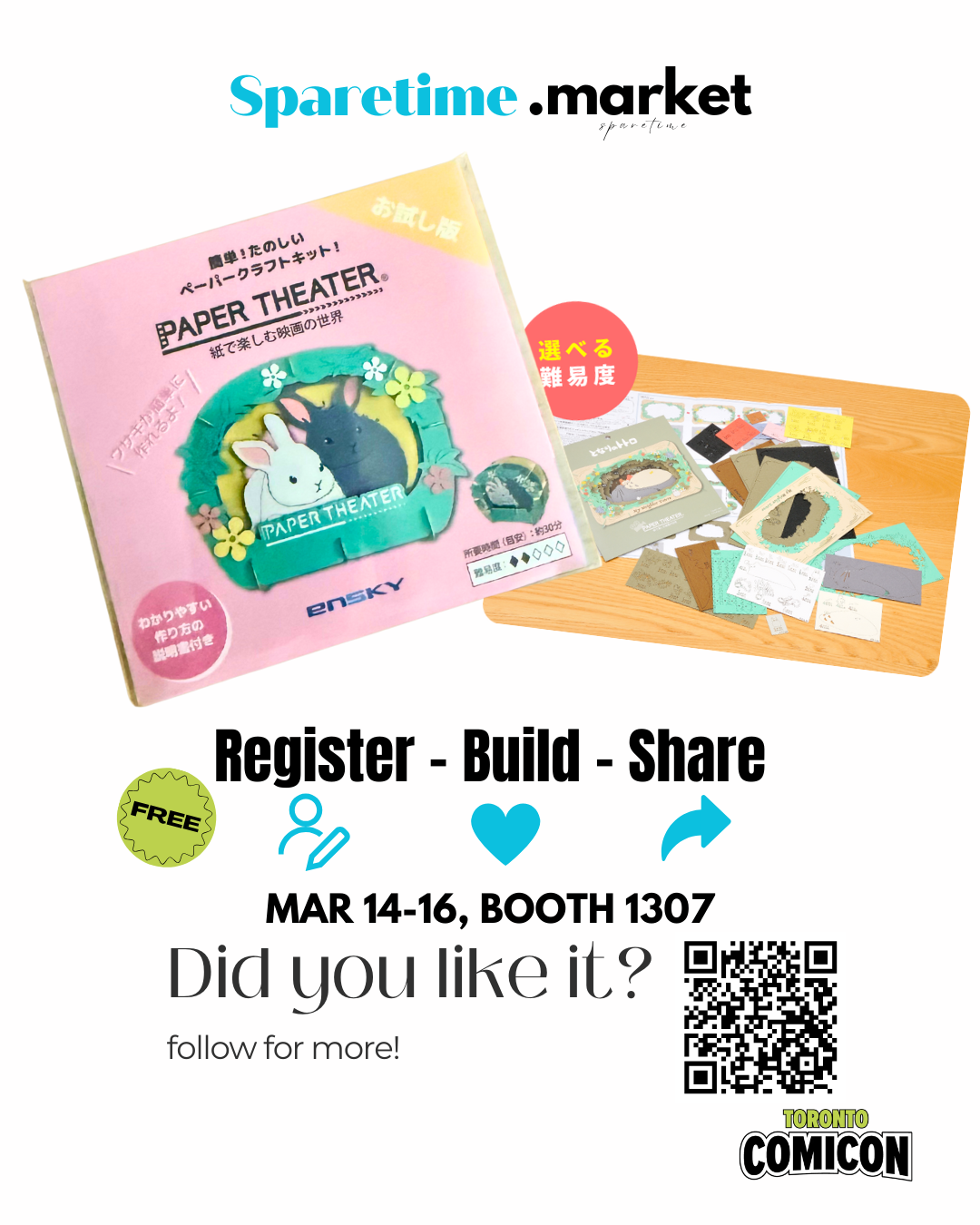 Build Bunny Paper Theater! (Comicon Toronto 2025)