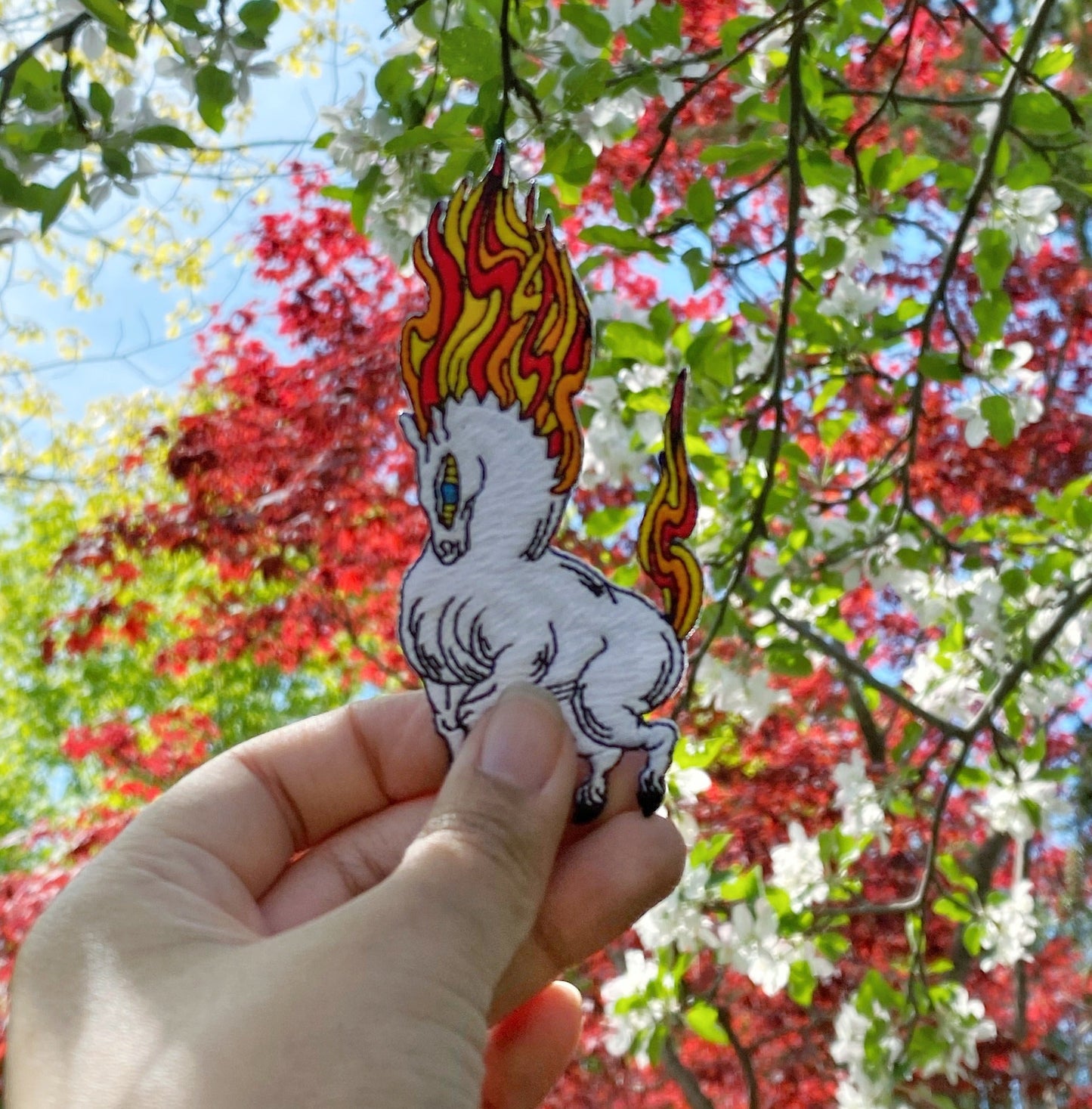 Fire Horse Iron On Patch