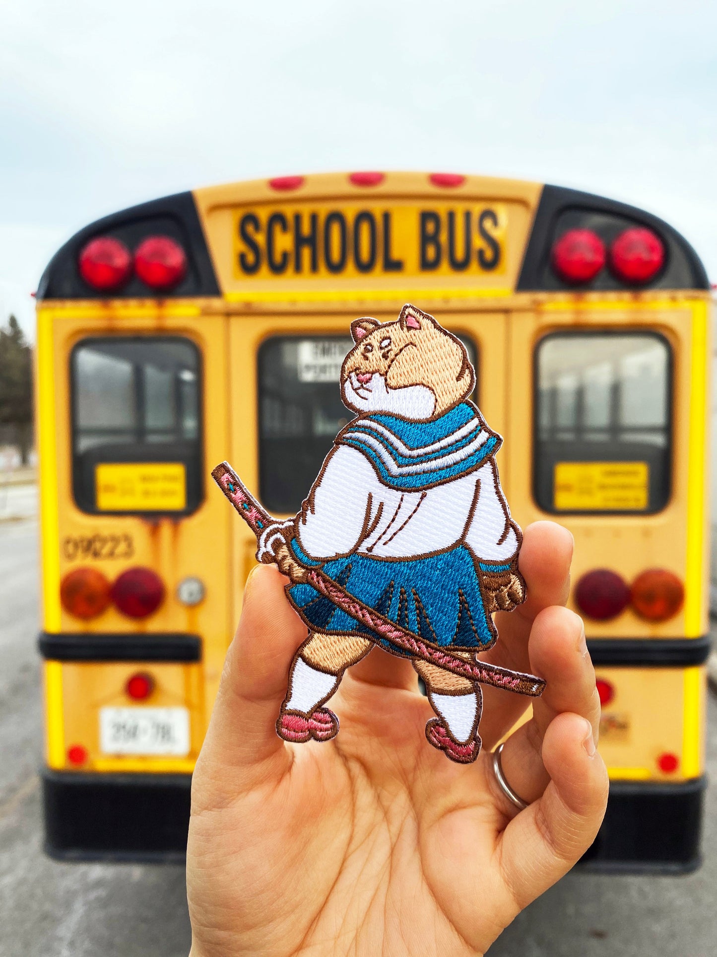 Katana Shiba Schoolgirl Iron On Patch