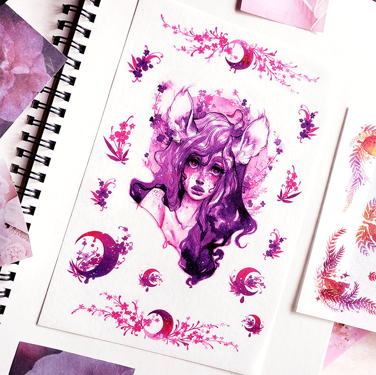 Lilac Forest' sticker set