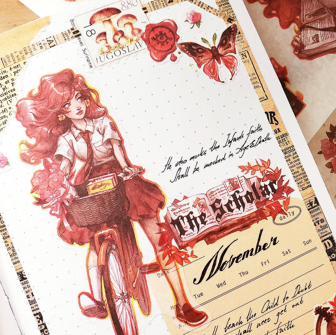 The Scholar' sticker set