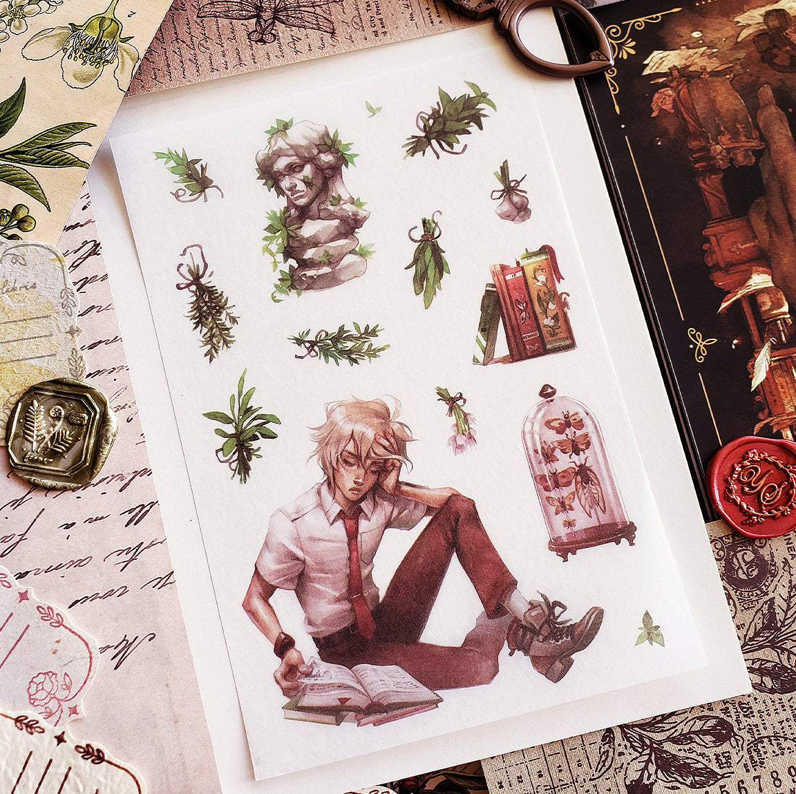 The Scholar' sticker set