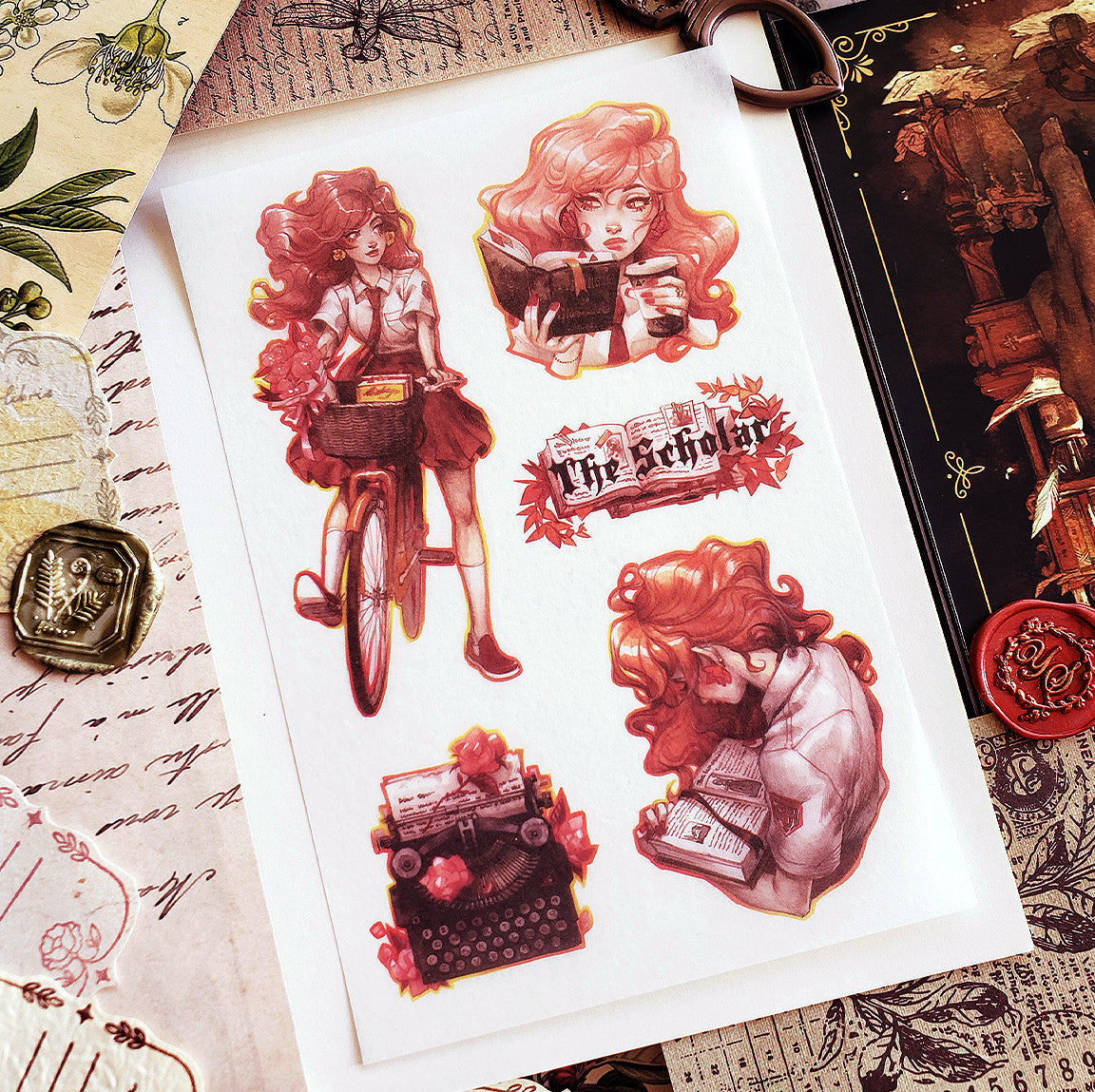 The Scholar' sticker set