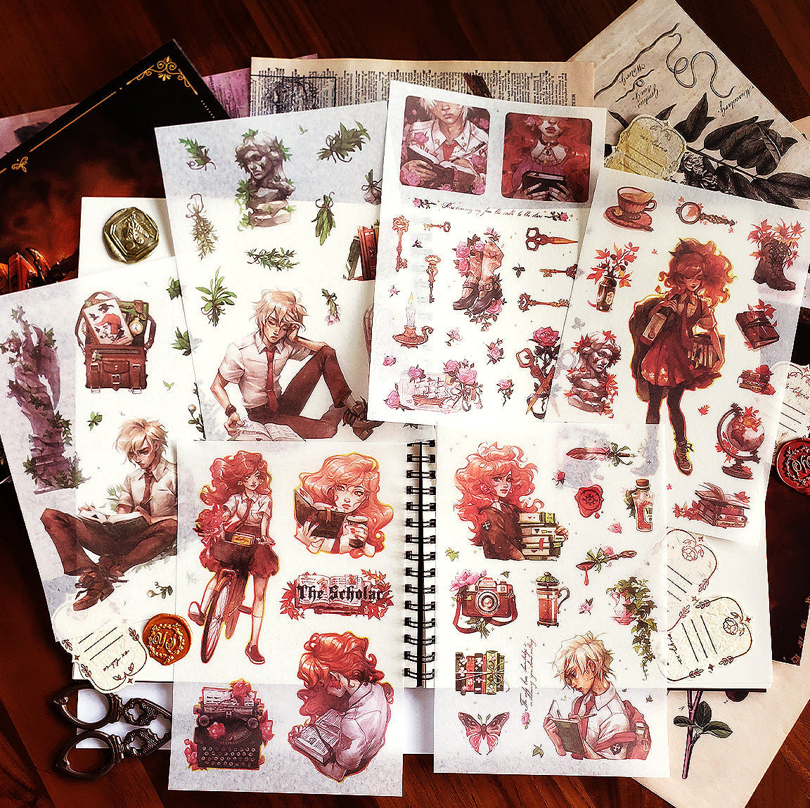 The Scholar' sticker set