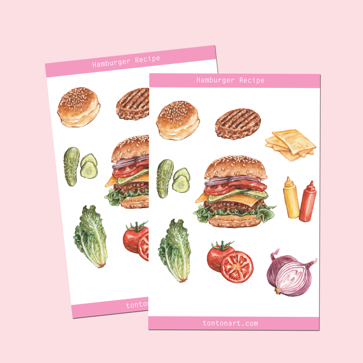 Burger Vinyl Sticker Sheet