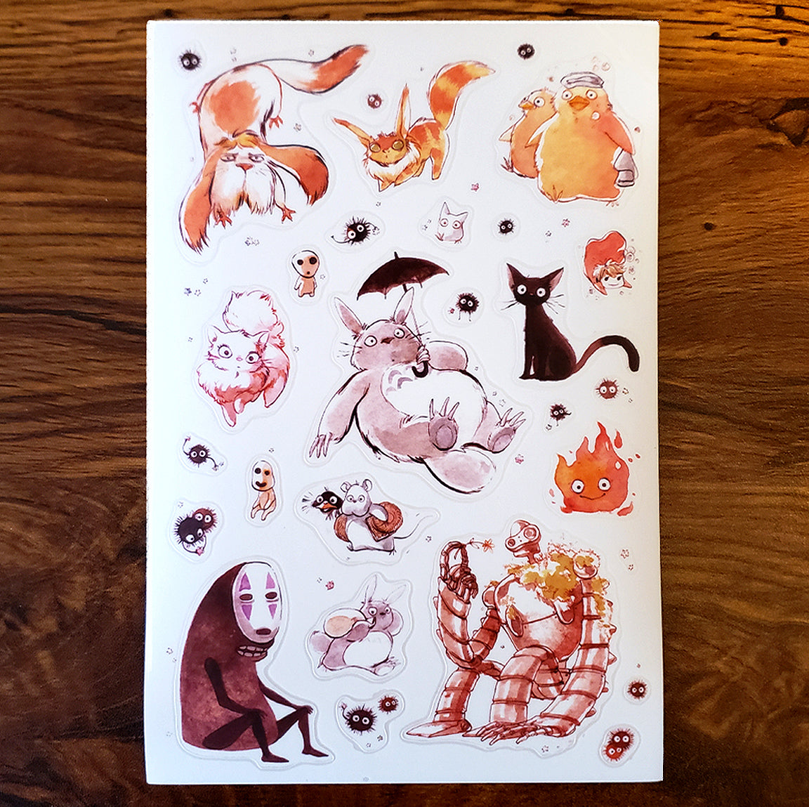 Ghibli Creatures Sticker sheet
