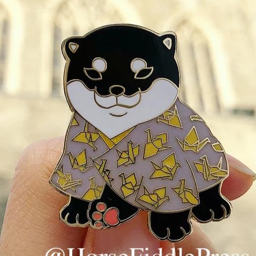 Kimono Shiba Puppy Enamel Pin