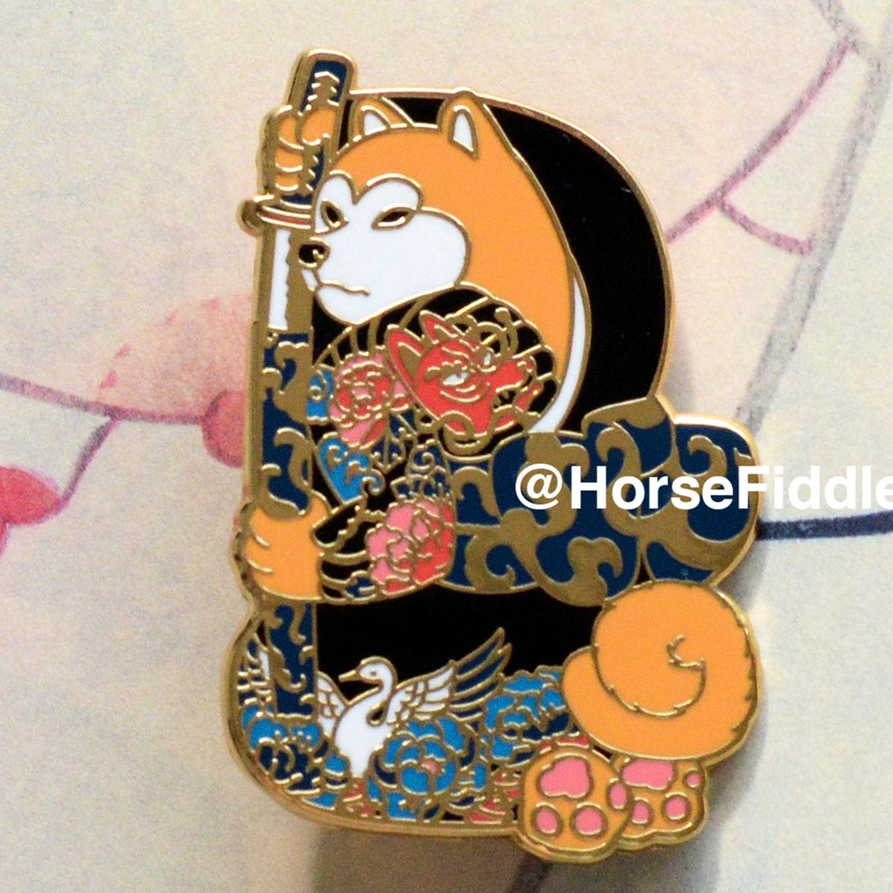 Yakuza Shiba Enamel Pin