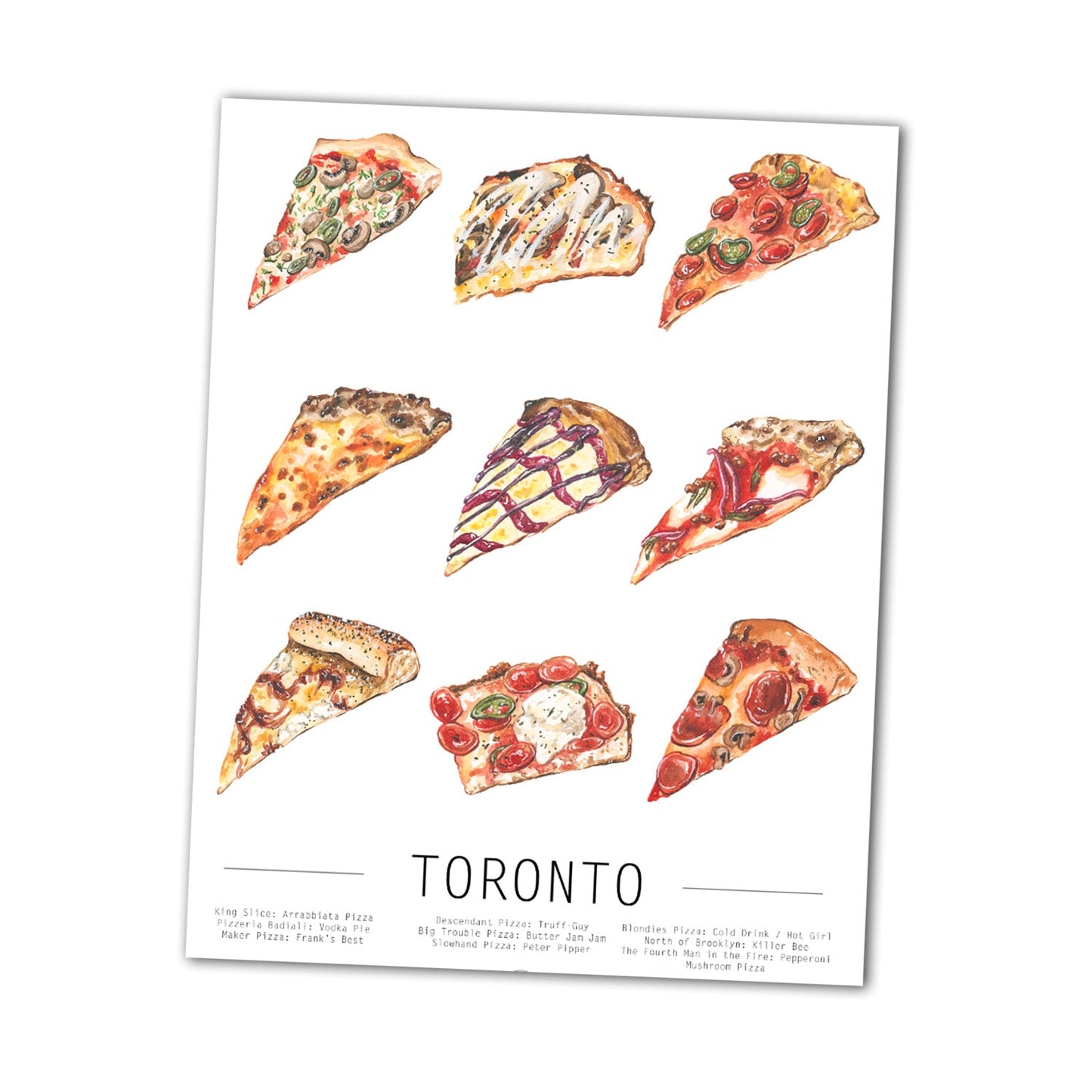 Toronto Pizza Art Print